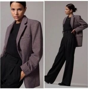 Everlane The ReWool ’80s Oversized Blazer Jacket NWT  Houndstooth Size 4